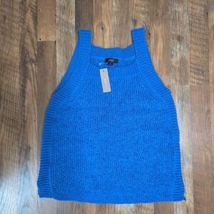 J.Crew Sweater Tank Medium Blue Summer Sweater Nautical, Beachy, Preppy, NWT